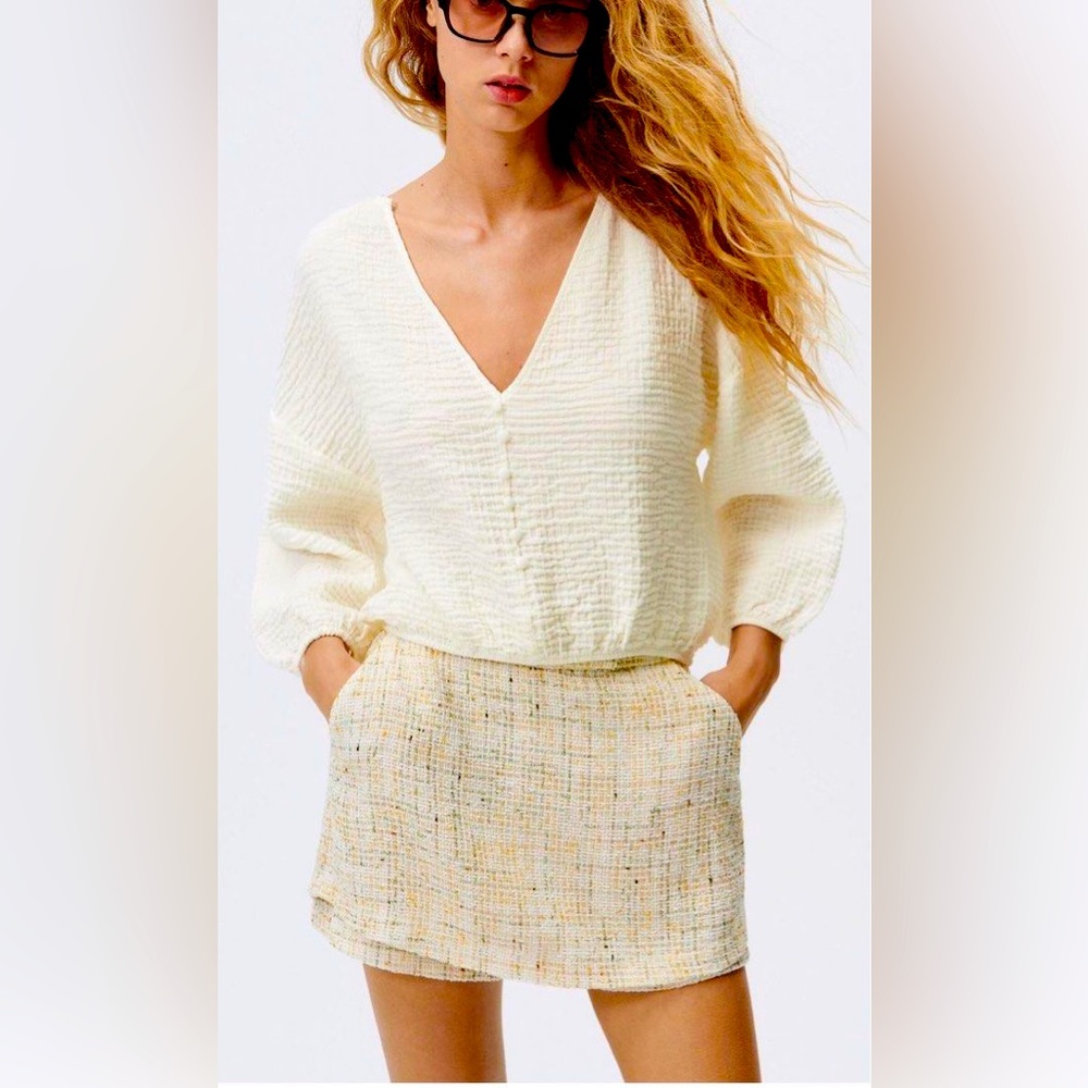 ZARA TWEED SKORT